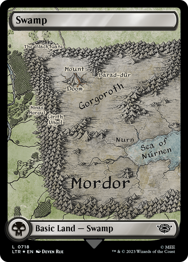 Swamp (0718) (Surge Foil) [The Lord of the Rings: Tales of Middle-Earth] | Pegasus Games WI