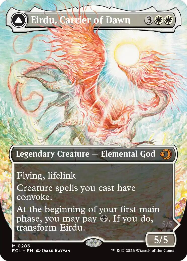 Eirdu, Carrier of Dawn (Borderless) [Lorwyn Eclipsed] | Pegasus Games WI