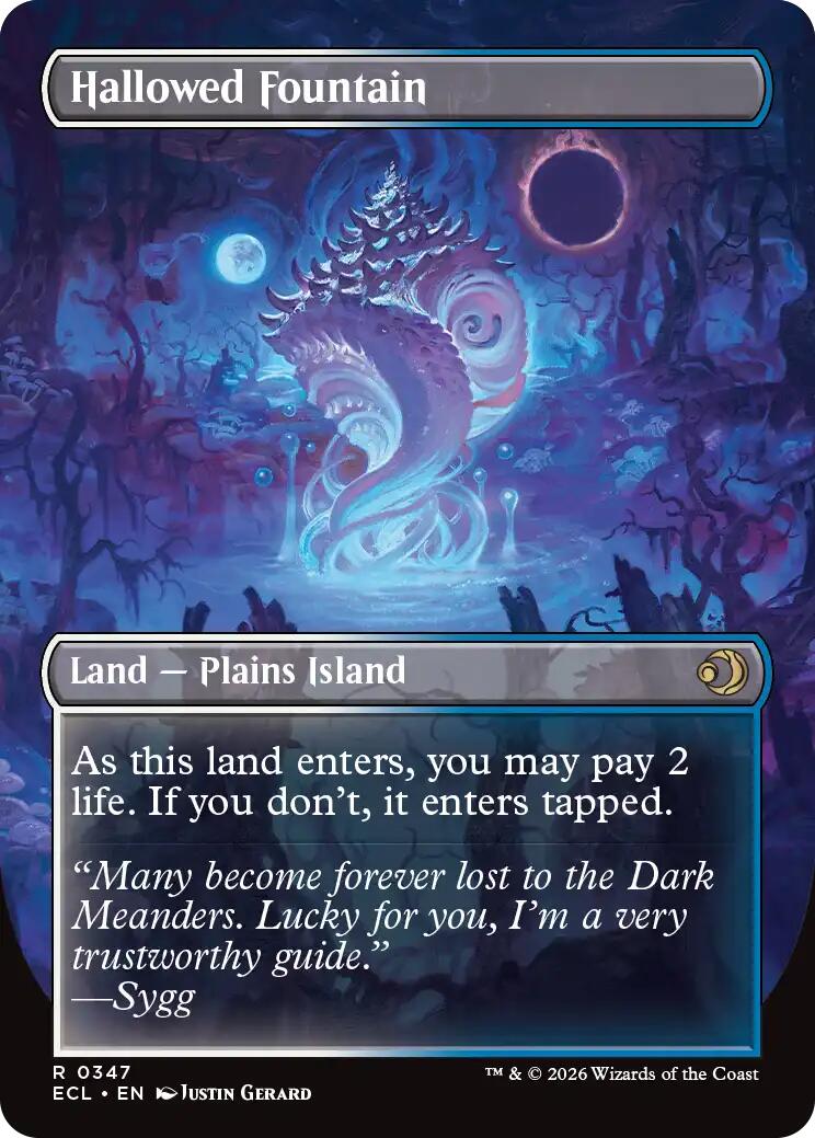 Hallowed Fountain (Borderless) [Lorwyn Eclipsed] | Pegasus Games WI