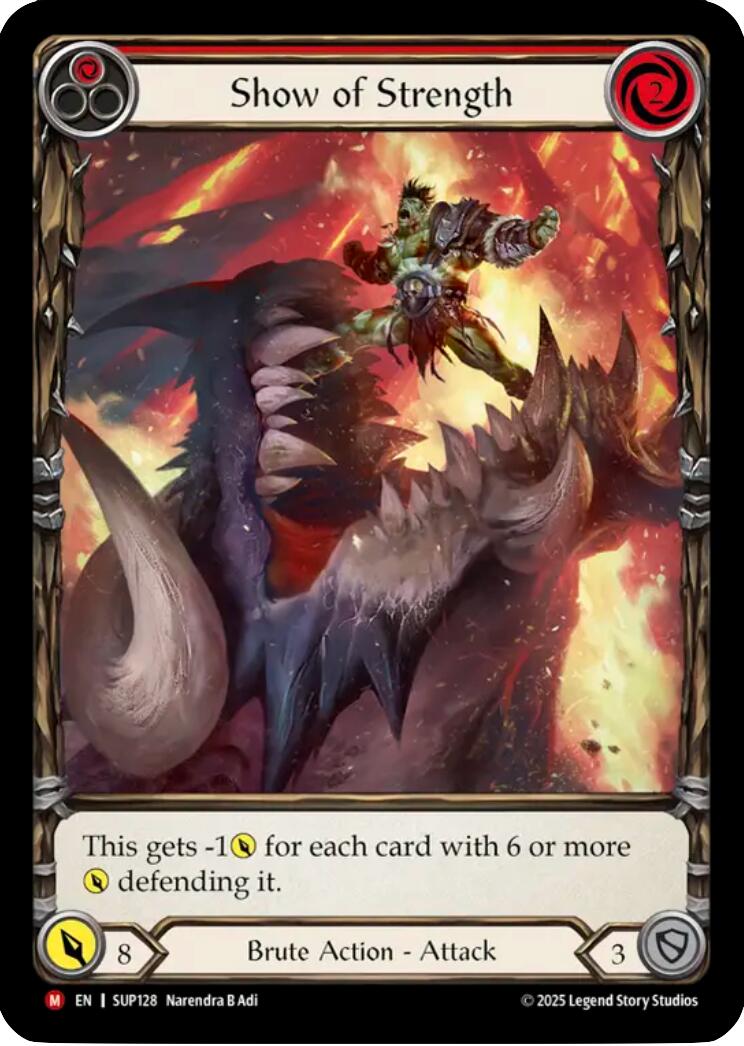Show of Strength (Extended Art) [SUP128] (Super Slam)  Cold Foil | Pegasus Games WI