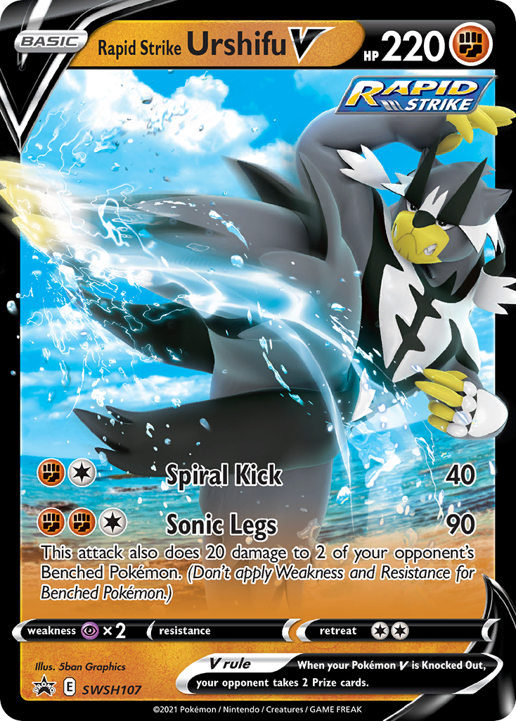 Rapid Strike Urshifu V (SWSH107) [Sword & Shield: Black Star Promos] | Pegasus Games WI