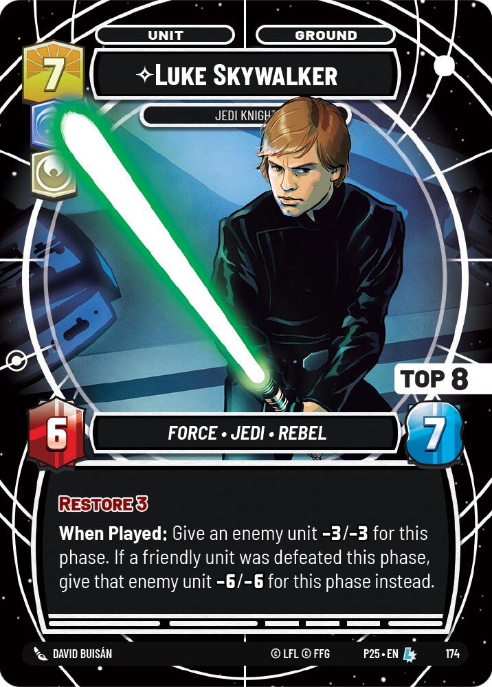 Luke Skywalker - Jedi Knight (Top 8) (178) (178) [Sector and Regional Promos: Season 1] | Pegasus Games WI