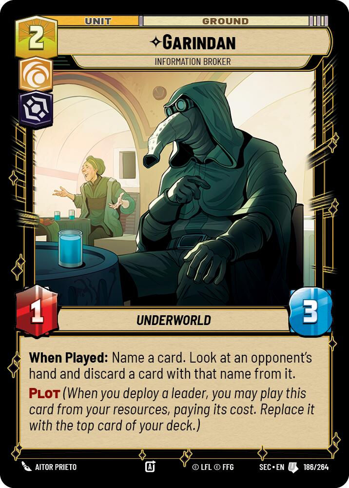 Garindan (186/264) - Information Broker (186/264) [Secrets of Power] | Pegasus Games WI