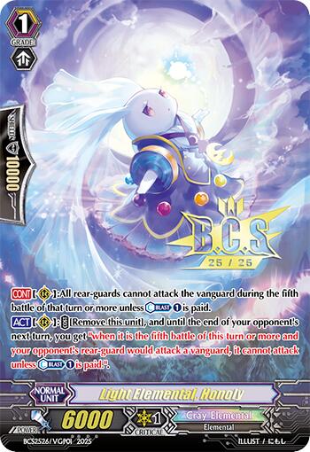 Light Elemental, Honoly (BCS2526/VGP01) [Bushiroad Event Cards] | Pegasus Games WI