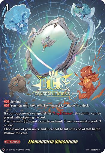 Elementaria Sanctitude (BCS2526/VGS04a) [D Promo Cards] | Pegasus Games WI