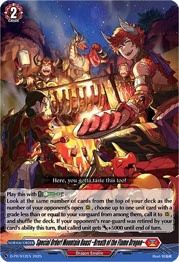 Special Order! Mountain Roast ~Breath of the Flame Dragon~ (D-PR/912EN) [D Promo Cards] | Pegasus Games WI
