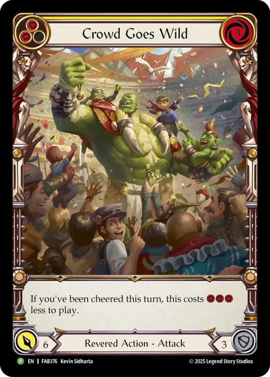 Crowd Goes Wild (Cold Foil) [FAB376] (Promo)  Cold Foil | Pegasus Games WI