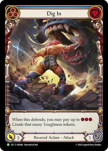 Dig In (Blue) [FAB386] (Promo)  Rainbow Foil | Pegasus Games WI