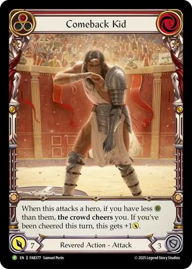 Comeback Kid (Red) [FAB377] (Promo)  Rainbow Foil | Pegasus Games WI