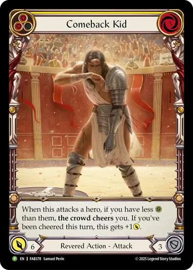 Comeback Kid (Yellow) [FAB378] (Promo)  Rainbow Foil | Pegasus Games WI