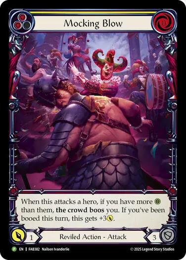 Mocking Blow (Yellow) [FAB382] (Promo)  Rainbow Foil | Pegasus Games WI