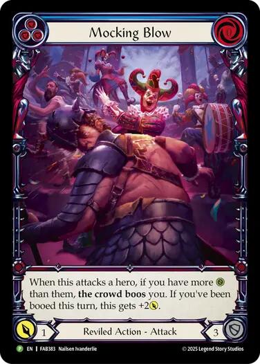 Mocking Blow (Blue) [FAB383] (Promo)  Rainbow Foil | Pegasus Games WI