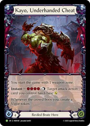 Kayo, Underhanded Cheat [HER148] (Promo)  Rainbow Foil | Pegasus Games WI
