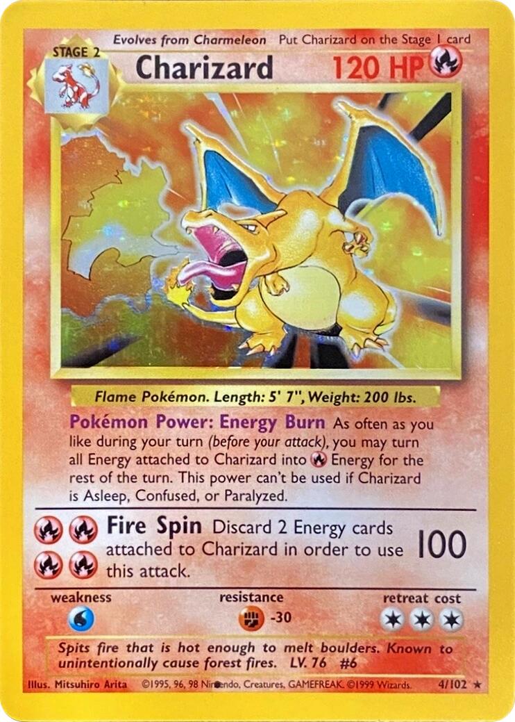 Charizard (004/102) (Black Dot Error) [Base Set 2] | Pegasus Games WI