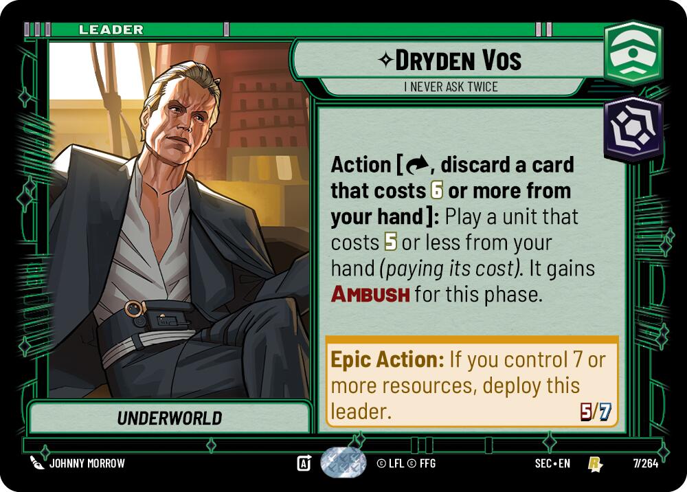 Dryden Vos - I Never Ask Twice (7/262) (7/262) [Secrets of Power] | Pegasus Games WI