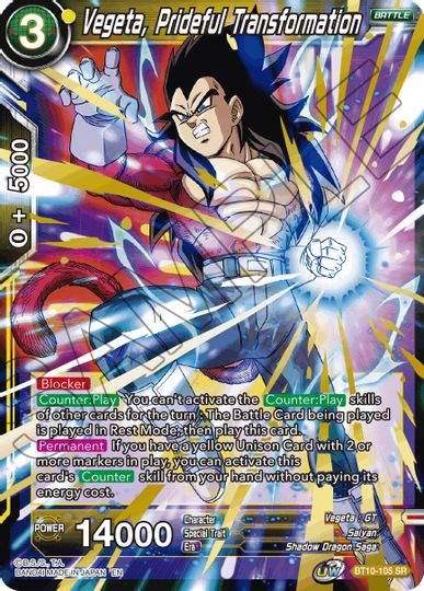 Vegeta, Prideful Transformation (Event Pack 08) (BT10-105) [Tournament Promotion Cards] | Pegasus Games WI