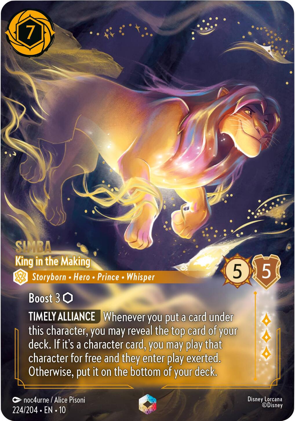 Simba - King in the Making (Enchanted) (224/204) [Whispers in the Well] | Pegasus Games WI