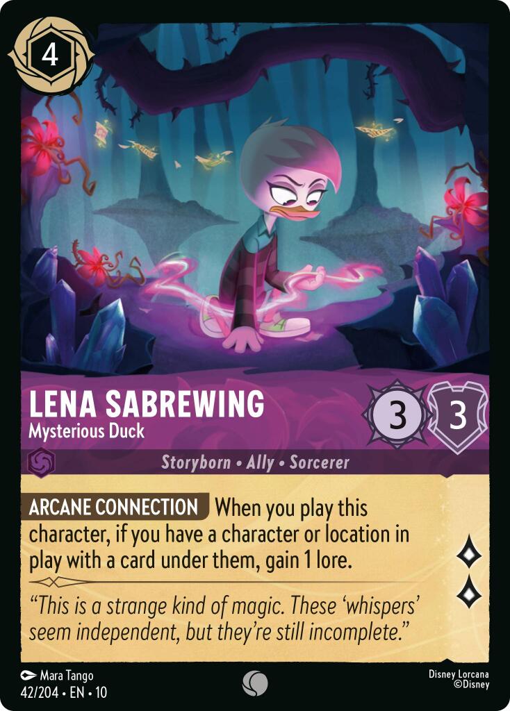 Lena Sabrewing - Mysterious Duck (42/204) [Whispers in the Well] | Pegasus Games WI