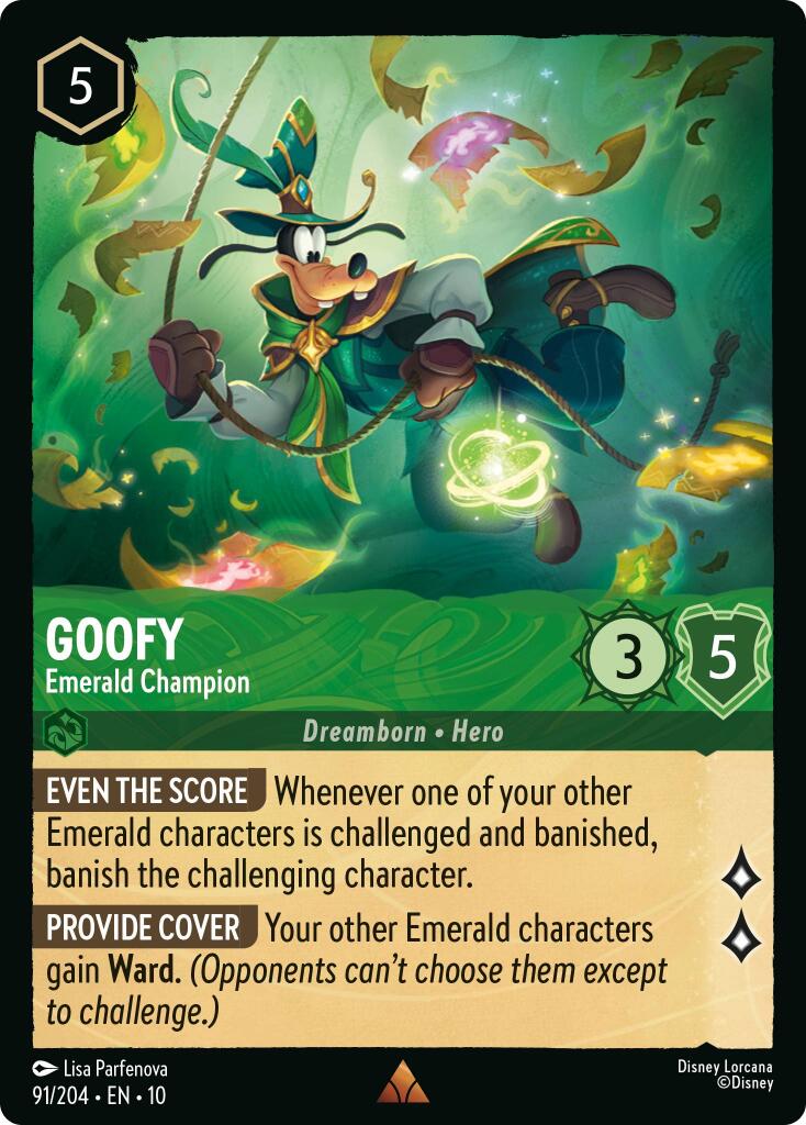 Goofy - Emerald Champion (91/204) [Whispers in the Well] | Pegasus Games WI