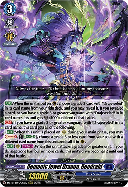 Demonic Jewel Dragon, Geodrahl (DZ-BT10/005EN) [Dragonsoul Resonance] | Pegasus Games WI
