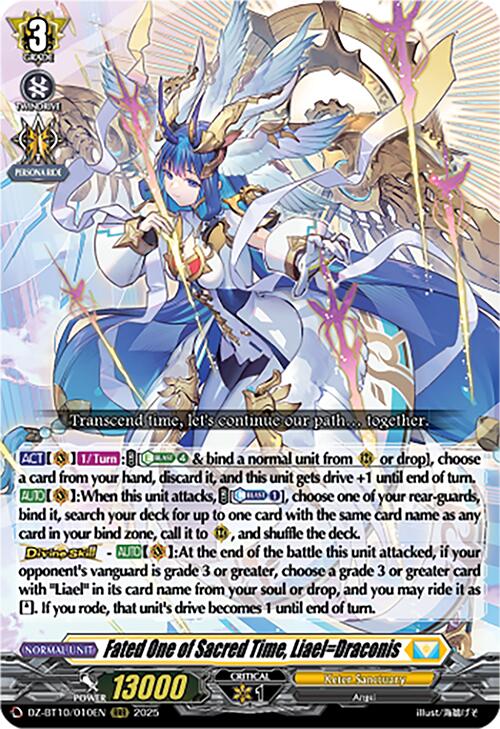 Fated One of Sacred Time, Liael=Draconis (DZ-BT10/010EN) [Dragonsoul Resonance] | Pegasus Games WI