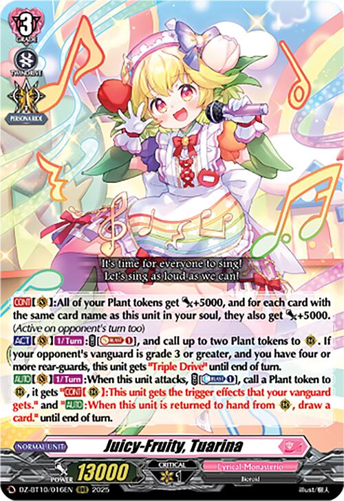 Juicy-Fruity, Tuarina (DZ-BT10/016EN) [Dragonsoul Resonance] | Pegasus Games WI