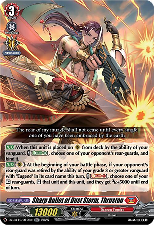 Sharp Bullet of Dust Storm, Thruston (DZ-BT10/019EN) [Dragonsoul Resonance] | Pegasus Games WI