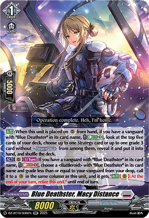 Blue Deathster, Macy Distance (DZ-BT10/030EN) [Dragonsoul Resonance] | Pegasus Games WI