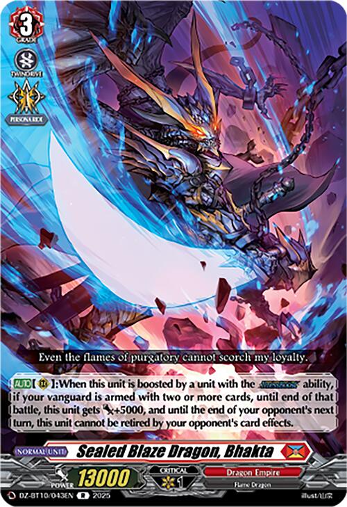 Sealed Blaze Dragon, Bhakta (DZ-BT10/043EN) [Dragonsoul Resonance] | Pegasus Games WI