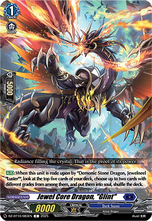 Jewel Core Dragon, "Glint" (DZ-BT10/083EN) [Dragonsoul Resonance] | Pegasus Games WI