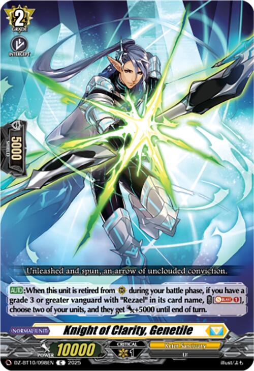 Knight of Clarity, Genetile (DZ-BT10/098EN) [Dragonsoul Resonance] | Pegasus Games WI