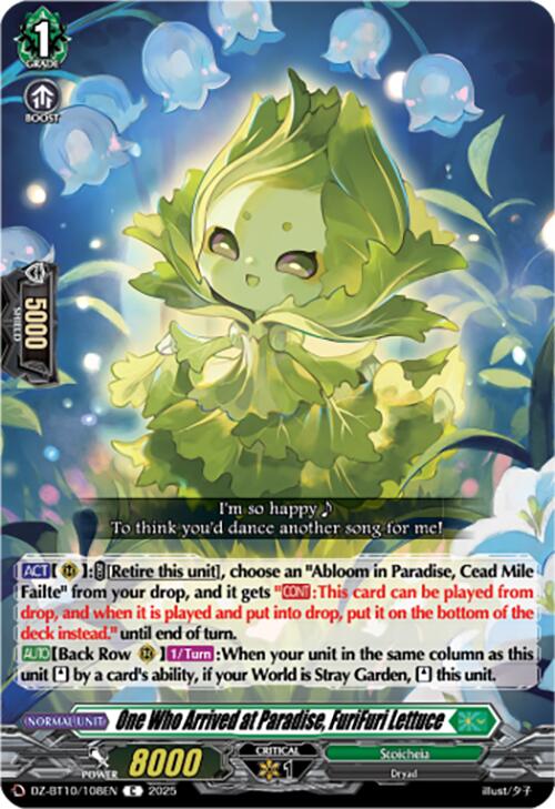 One Who Arrived at Paradise, FuriFuri Lettuce (DZ-BT10/108EN) [Dragonsoul Resonance] | Pegasus Games WI