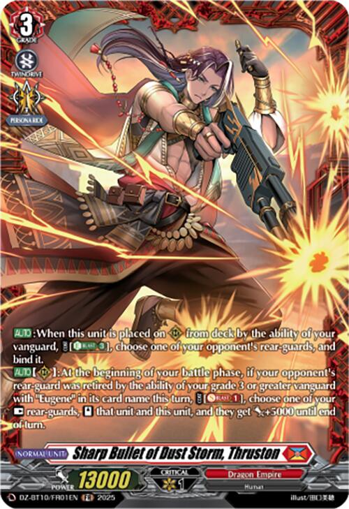 Sharp Bullet of Dust Storm, Thruston (FR) (DZ-BT10/FR01EN) [Dragonsoul Resonance] | Pegasus Games WI