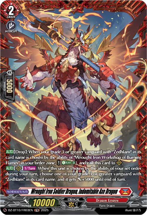Wrought Iron Soldier Dragon, Indomitable Axe Dragon (FR) (DZ-BT10/FR03EN) [Dragonsoul Resonance] | Pegasus Games WI