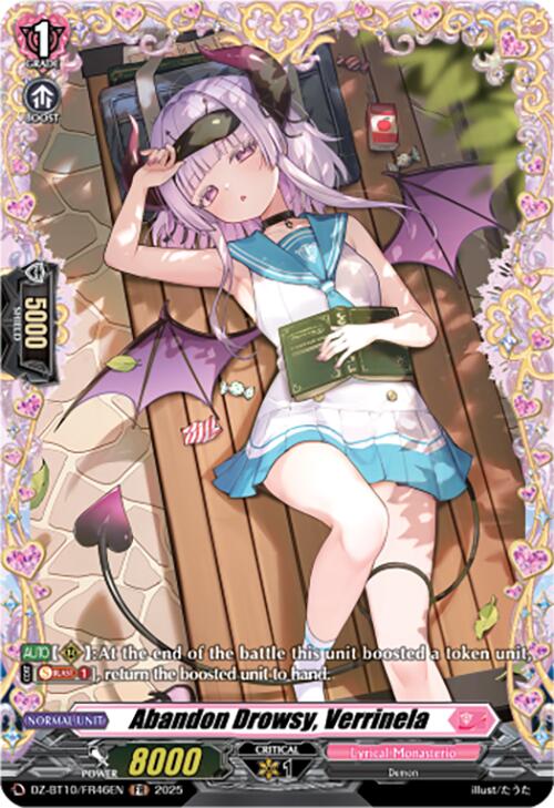 Abandon Drowsy, Verrinela (FR) (DZ-BT10/FR46EN) [Dragonsoul Resonance] | Pegasus Games WI