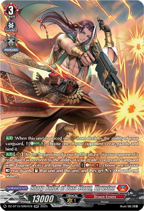Sharp Bullet of Dust Storm, Thruston (SR) (DZ-BT10/SR04EN) [Dragonsoul Resonance] | Pegasus Games WI
