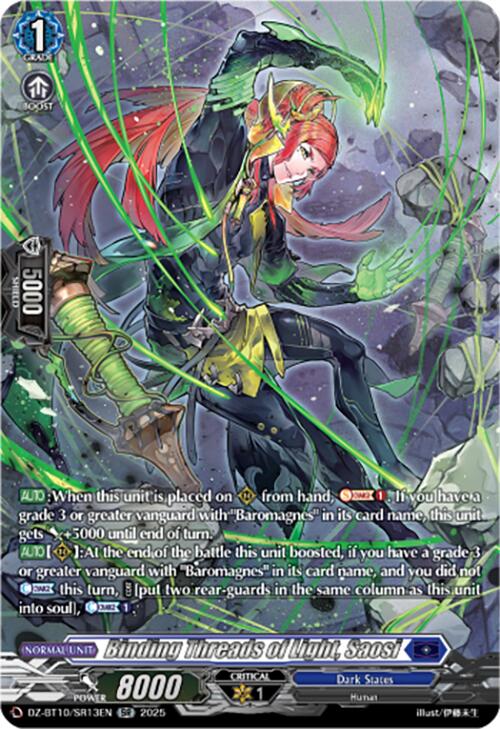Binding Threads of Light, Saosi (SR) (DZ-BT10/SR13EN) [Dragonsoul Resonance] | Pegasus Games WI