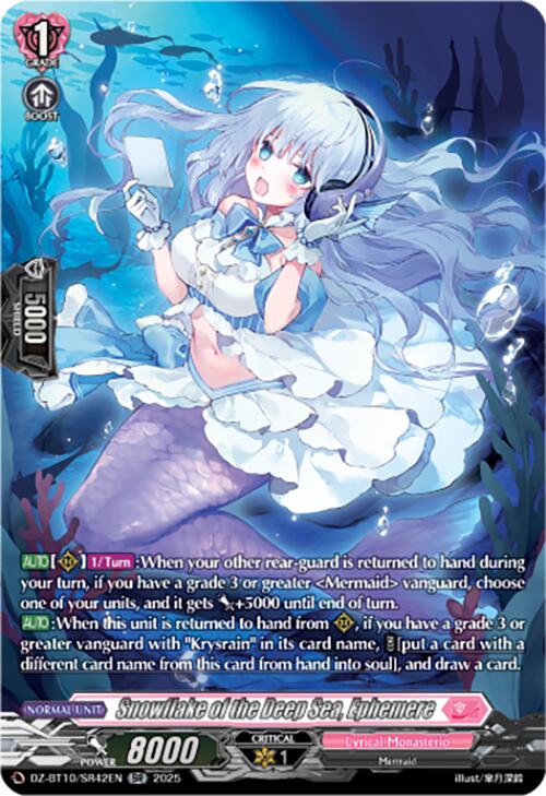 Snowflake of the Deep Sea, Ephemere (SR) (DZ-BT10/SR42EN) [Dragonsoul Resonance] | Pegasus Games WI