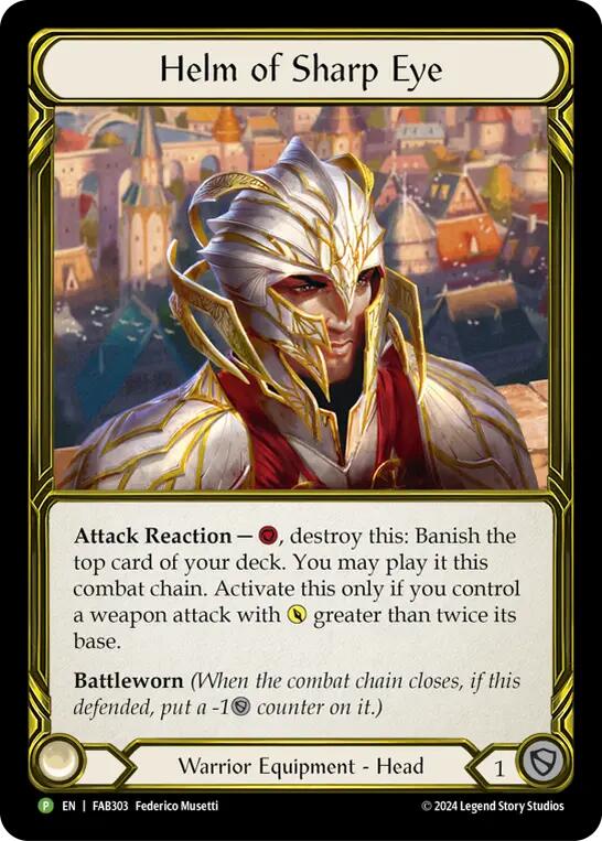 Helm of Sharp Eye (Golden) [FAB303] (Promo)  Cold Foil | Pegasus Games WI