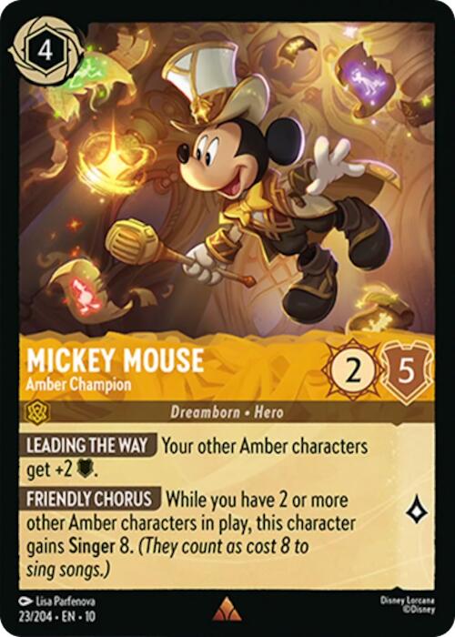 Mickey Mouse - Amber Champion (23/204) [Whispers in the Well] | Pegasus Games WI