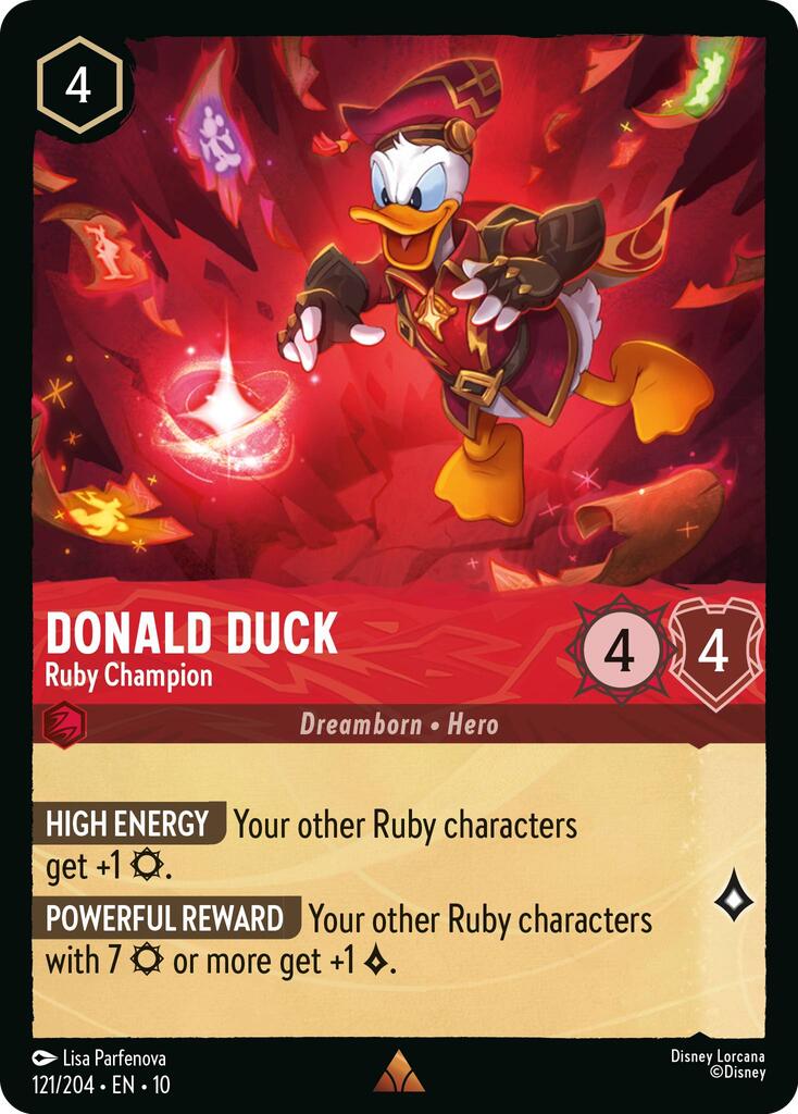 Donald Duck - Ruby Champion (121/204) [Whispers in the Well] | Pegasus Games WI