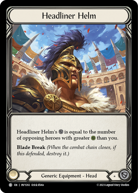 Headliner Helm [HVY202] (Heavy Hitters)  Cold Foil | Pegasus Games WI