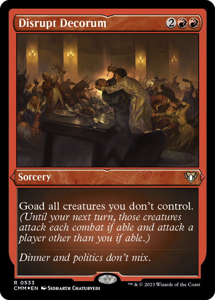 Disrupt Decorum (Foil Etched) [Commander Masters] | Pegasus Games WI