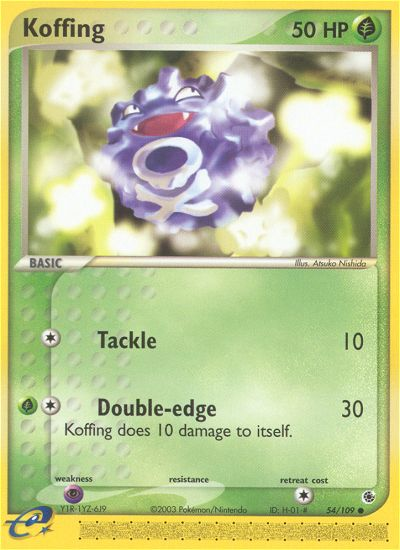 Koffing (54/109) [EX: Ruby & Sapphire] | Pegasus Games WI