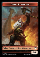 Human Soldier // Dwarf Berserker Double-Sided Token [Commander Masters Tokens] | Pegasus Games WI