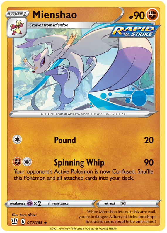 Mienshao (077/163) [Sword & Shield: Battle Styles] | Pegasus Games WI