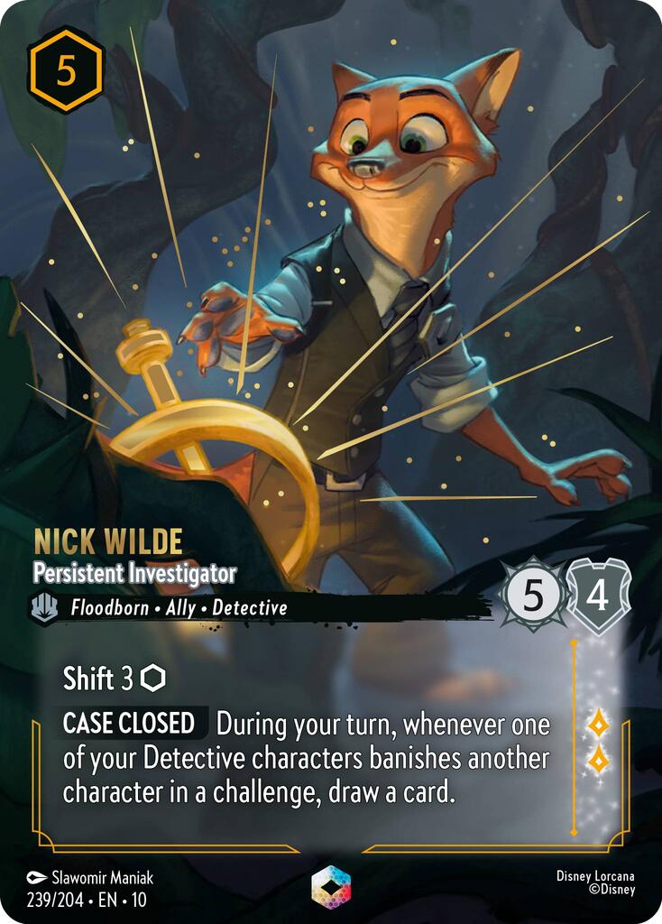 Nick Wilde - Persistent Investigator (Enchanted) (239/204) [Whispers in the Well] | Pegasus Games WI