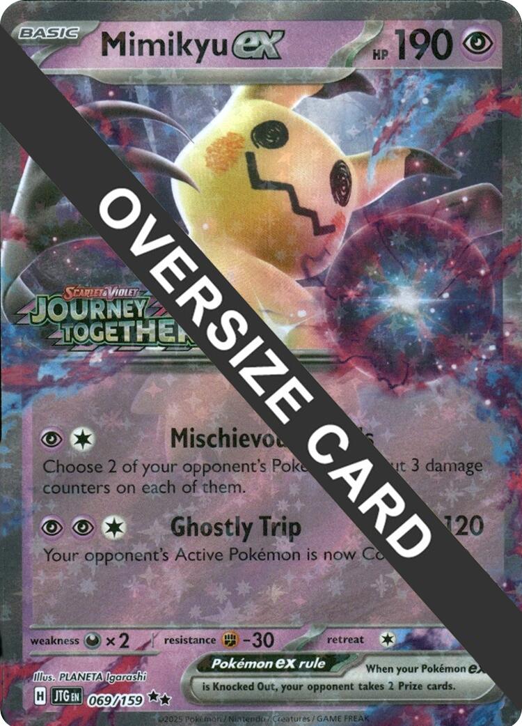Mimikyu ex (069/159) (Journey Together Stamped) (Jumbo Card) [Miscellaneous Cards] | Pegasus Games WI
