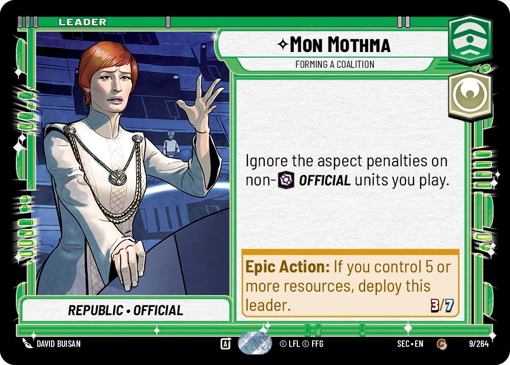 Mon Mothma - Forming a Coalition (9/264) (9/264) [Secrets of Power] | Pegasus Games WI