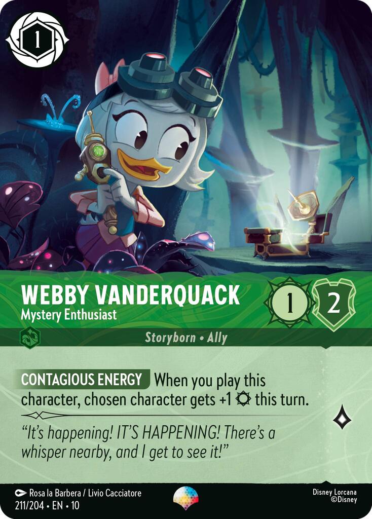 Webby Vanderquack - Mystery Enthusiast (Epic) (211/204) [Whispers in the Well] | Pegasus Games WI